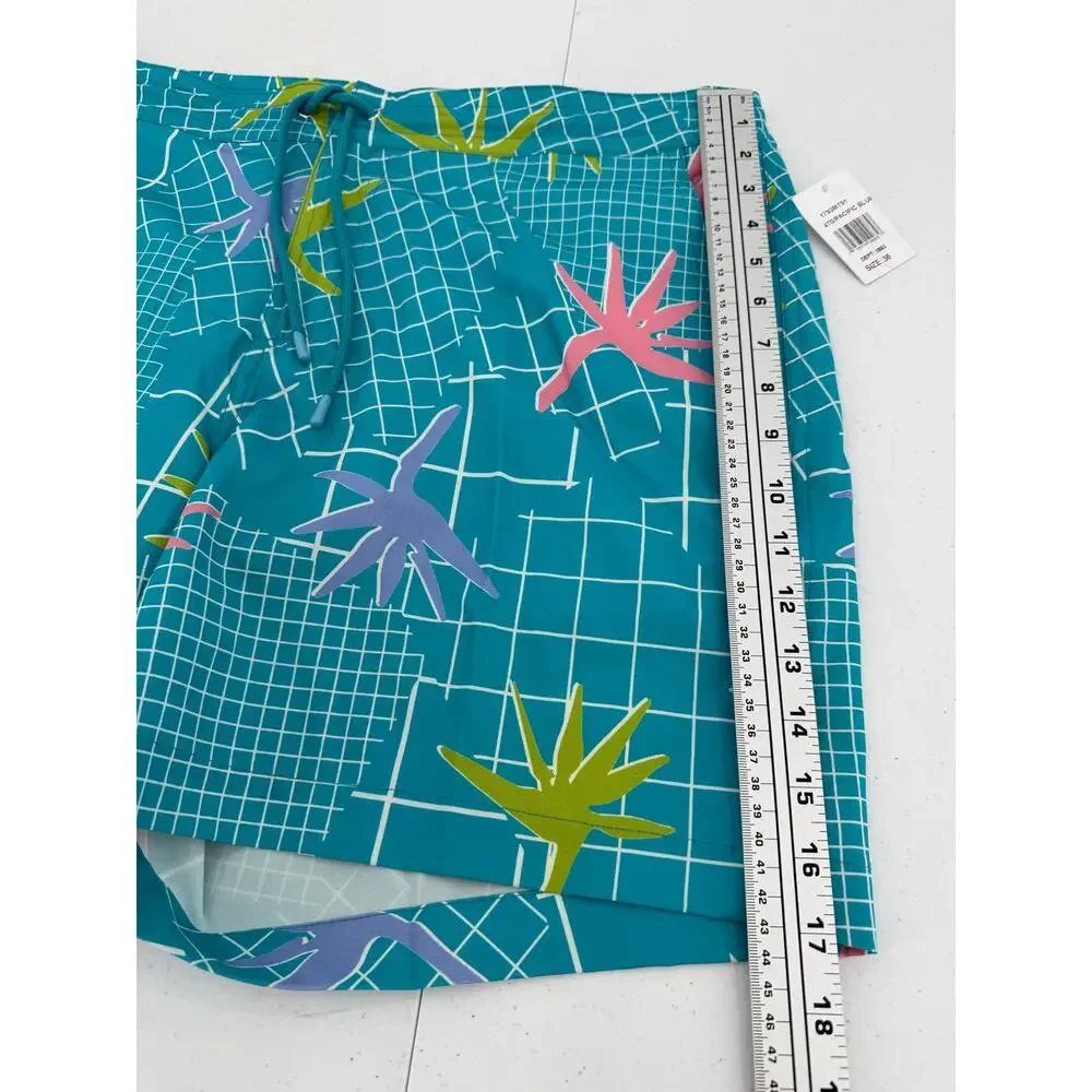 NWT Tori Richard Cool Rad Birds Pacific Blue Swim Trunks Size 36